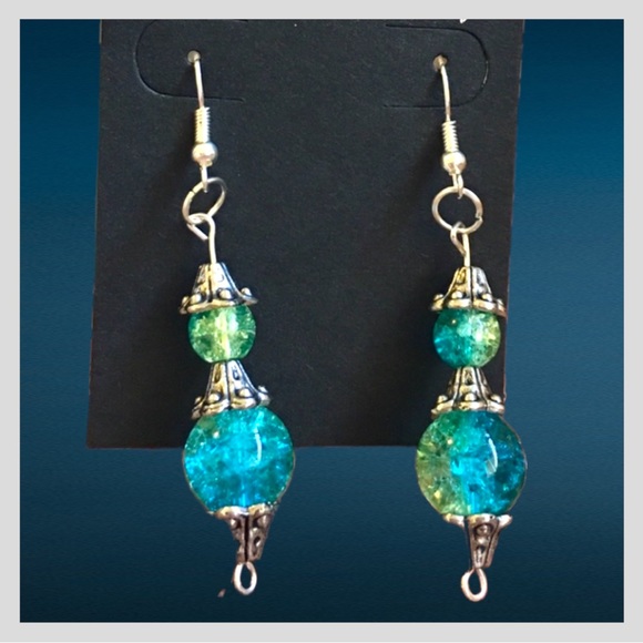 Jewelry - Mint Blue Glass Earrings